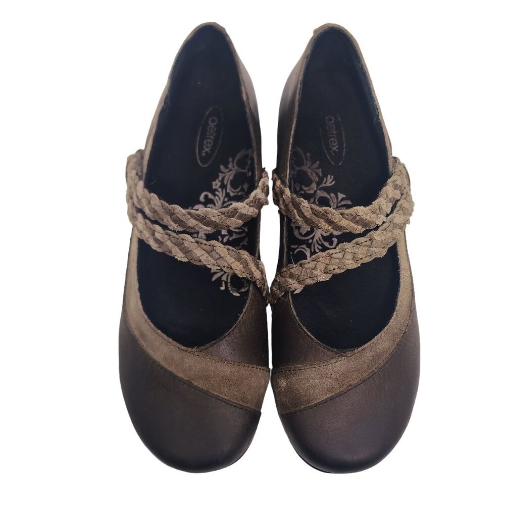 Aetrex Ada Comfort Leather Mary Jane Shoes Women's Size 7 - Picture 2 of 12